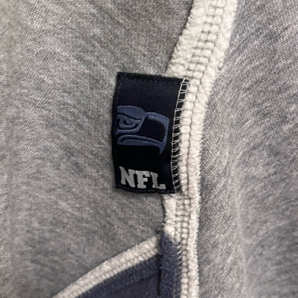 Seattle Seahawks Embroidered Hoodie with Exposed Seams. EUC - Picture 5 of 7